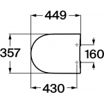 Roca The Gap Round Rimless 掛牆座廁配SUPRALIT®油壓板套裝